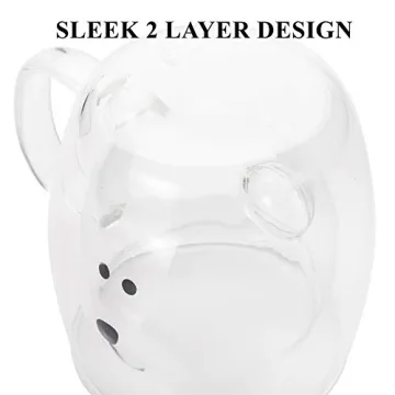 Yopay Double Wall Insulated Bear Mugs - Perfect Gift!