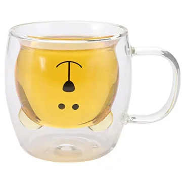Yopay Double Wall Insulated Bear Mugs - Perfect Gift!