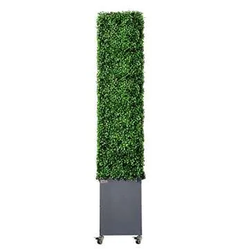 AGPL Artificial Boxwood Hedge Wall with Mobile Planter