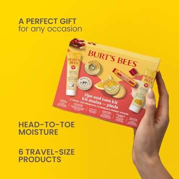 Burt's Bees Tips and Toes Kit – 6 Travel Size Skincare Essentials