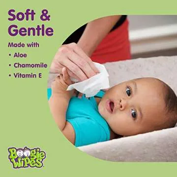 Saline Nose Wipes by Boogie, for Baby & Kids, Face, Hand & Body, FSA/HSA Eligible, Made with Vitamin E, Aloe, and Natural Saline, Lavender Scent, 30 Count (Pack of 6)