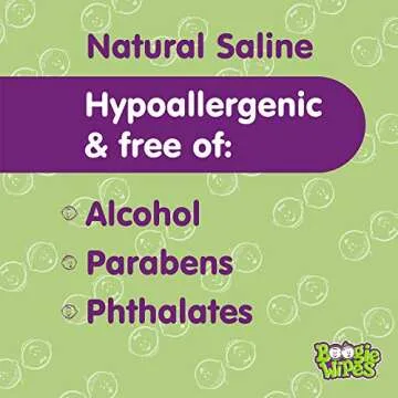 Saline Nose Wipes by Boogie, for Baby & Kids, Face, Hand & Body, FSA/HSA Eligible, Made with Vitamin E, Aloe, and Natural Saline, Lavender Scent, 30 Count (Pack of 6)