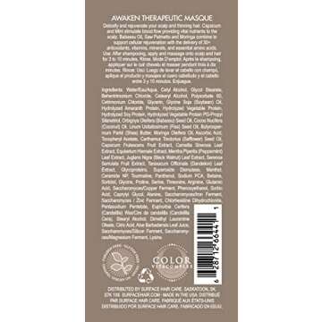 SURFACE Hair Awaken Therapeutic Masque, Scalp And Hair Rejuvenating Mask for Thinning Hair, 6 Oz.