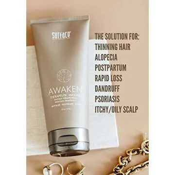 SURFACE Hair Awaken Therapeutic Masque, Scalp And Hair Rejuvenating Mask for Thinning Hair, 6 Oz.