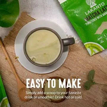 Lakanto Sugar Free Matcha Latte with Monk Fruit Sweetener