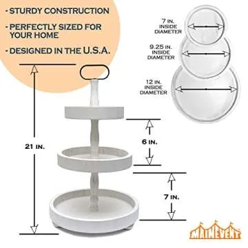 Stylish 3 Tiered Tray for Home Decor & Events