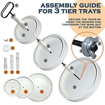 Stylish 3 Tiered Tray for Home Decor & Events