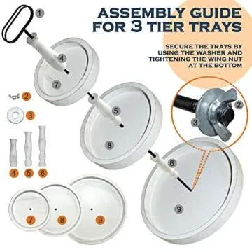 Stylish 3 Tiered Tray for Home Decor & Events