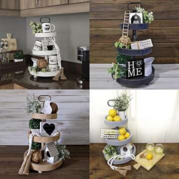 Stylish 3 Tiered Tray for Home Decor & Events
