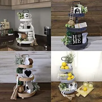 Stylish 3 Tiered Tray for Home Decor & Events