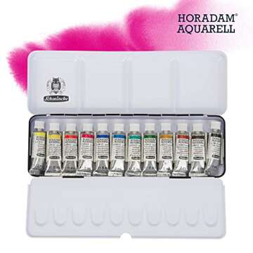 SCHMINCKE HORADAM Watercolor Set, Metal Box 12 Tubes