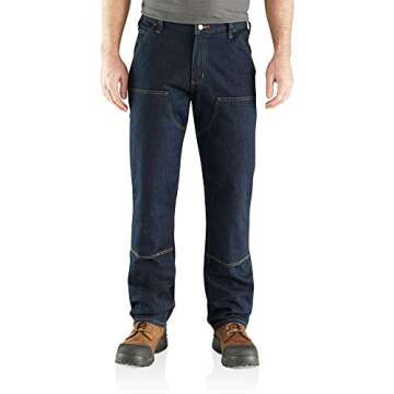 Carhartt mens Rugged Flex Relaxed Fit Double-front Jean Work Utility Pants, Erie, 34W x 34L US