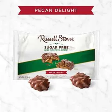 Russell Stover Sugar Free Pecan Delights with Stevia, 10 oz. Bag