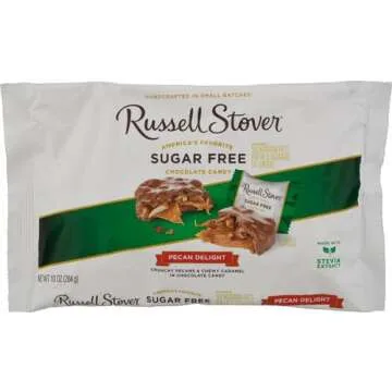 Russell Stover Sugar Free Pecan Delights with Stevia, 10 oz. Bag