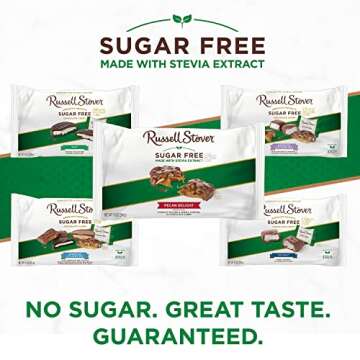 Russell Stover Sugar Free Pecan Delights with Stevia, 10 oz. Bag