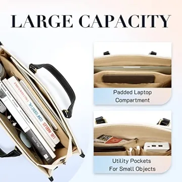 Stylish Missnine Canvas Laptop Tote Bag for Women