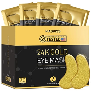 Maskiss 24K Gold Under Eye Patches for Dark Circles