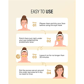 Maskiss 24K Gold Under Eye Patches for Dark Circles