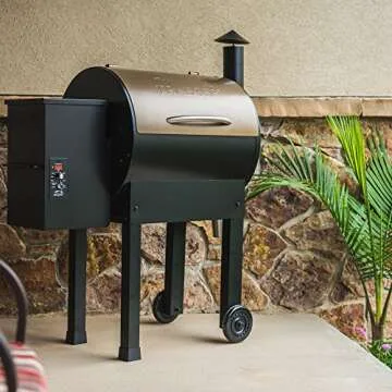 Traeger TFB42LZBC Grills Lil Tex Elite 22 Wood Pellet Grill and Smoker - Grill, Smoke, Bake, Roast, Braise, and BBQ (Bronze)