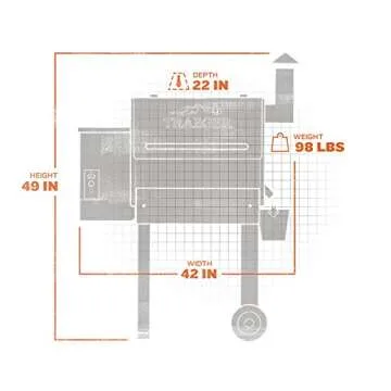 Traeger TFB42LZBC Grills Lil Tex Elite 22 Wood Pellet Grill and Smoker - Grill, Smoke, Bake, Roast, Braise, and BBQ (Bronze)