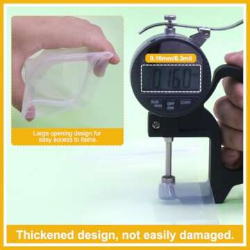 SumDirect Clear Resealable Stand Up Bags for Snacks