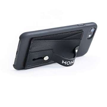 MONET Slim Wallet with Expanding Stand and Grip for Smartphones - Black Night