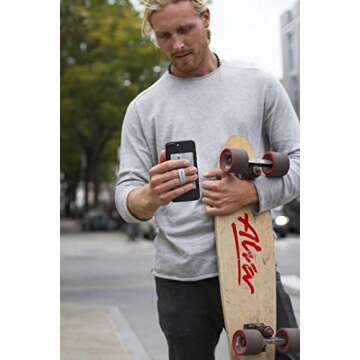 MONET Slim Wallet with Expanding Stand and Grip for Smartphones - Black Night