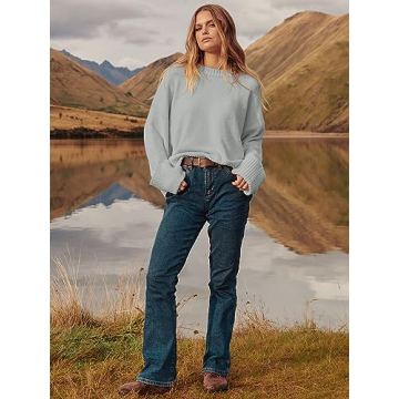 ANRABESS Women's Cozy Oversized Fuzzy Knit Sweater