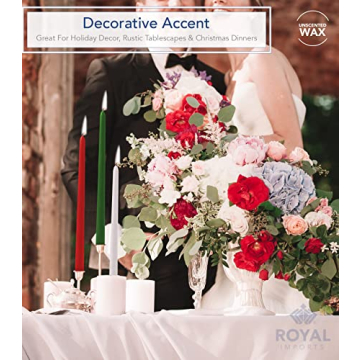 Royal Imports Dripless Taper Candles for Elegant Events