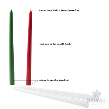 Royal Imports Dripless Taper Candles for Elegant Events