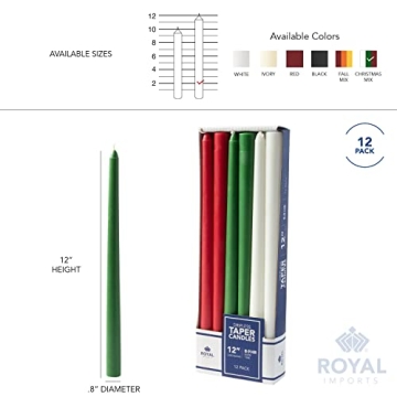 Royal Imports Dripless Taper Candles for Elegant Events