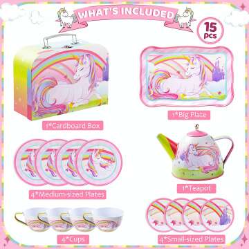 Unicorn Tea Set for Girls - Tea Party Play Toy
