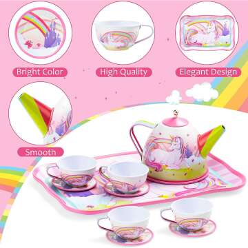 Unicorn Tea Set for Girls - Tea Party Play Toy