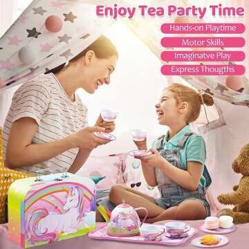 Unicorn Tea Set for Girls - Tea Party Play Toy