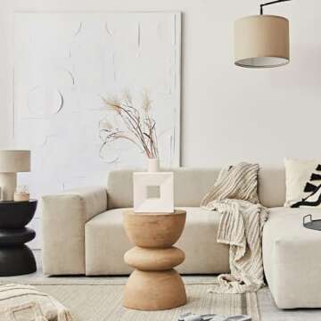 Stylish CEWOR White Ceramic Vase Set of 2 for Home Decor