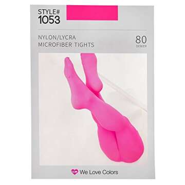 Microfiber Tights – Opaque, Soft & Durable Pantyhose for Women & Men – Regular & Plus Sizes – 50+ Colors, Stretch Fit