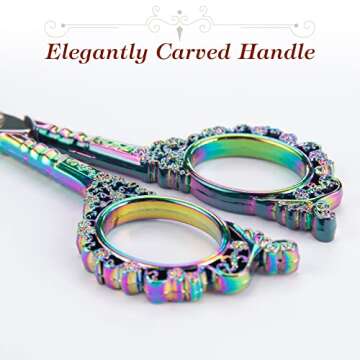 Cute Vintage Rainbow Sewing Scissors for Crafts