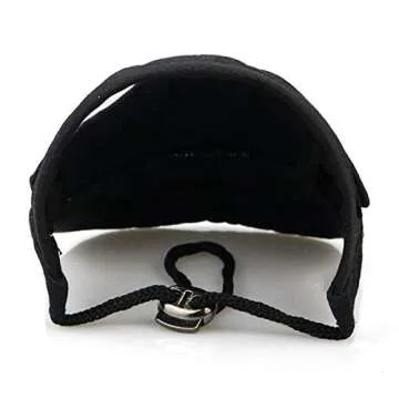 CHDHALTD Outdoor Pet Baseball Cap,Canvas Casual Dog Visor Cap Sun Protection Hats with Ear Holes for Puppy Dog Hats Costume Accessories(L Blue)