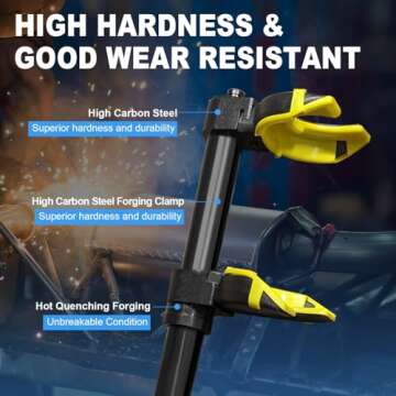 8MILELAKE Macpherson Strut Spring Compressor Kit Interchangeable Fork Coil Extractor Tool Set