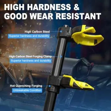 8MILELAKE Macpherson Strut Spring Compressor Kit Interchangeable Fork Coil Extractor Tool Set