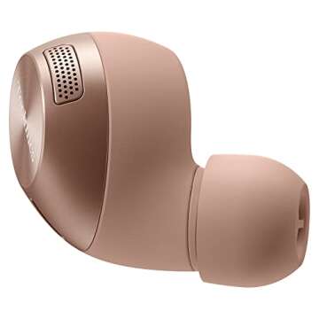 Technics True Wireless Multipoint Bluetooth Earbuds with Microphone, HiFi, Clear Calls, Long Battery Life, Lightweight Comfort Fit, Alexa Built in, EAH-AZ40-N (Rose Gold)