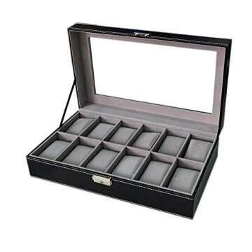 Sodynee WBPU12-03 Premium Watch Display Box - Elegant Organizer for Watches