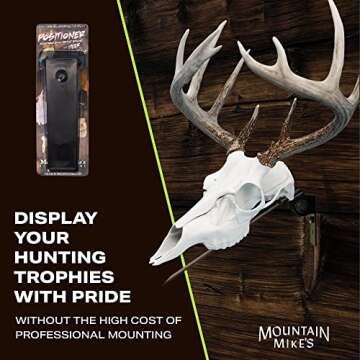 Mountain Mike's Reproductions Deer Positioner European Skull Wall Mount, Black