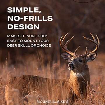 Mountain Mike's Reproductions Deer Positioner European Skull Wall Mount, Black