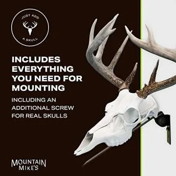Mountain Mike's Reproductions Deer Positioner European Skull Wall Mount, Black