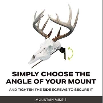 Mountain Mike's Reproductions Deer Positioner European Skull Wall Mount, Black