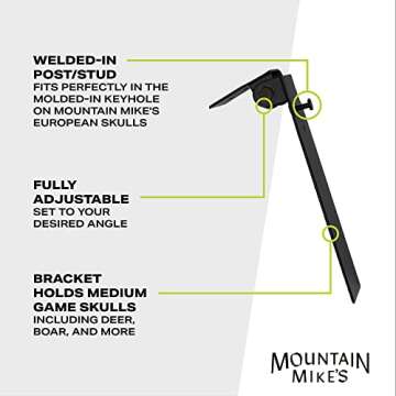 Mountain Mike's Reproductions Deer Positioner European Skull Wall Mount, Black