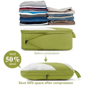 Doxerfit Compression Packing Cubes 6 Set Travel Essentials Organizer Bags for Luggage Travel Accessories