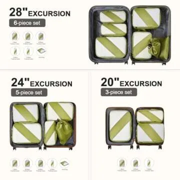 Doxerfit Compression Packing Cubes 6 Set Travel Essentials Organizer Bags for Luggage Travel Accessories