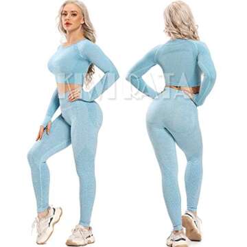 KIWI RATA Women's High Waist Active Seamless Compression Fitness Leggings Running Workout Slim Butt ...